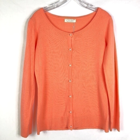 NWT Love & Heart Tangerine pearl Cardigan - Picture 2 of 7